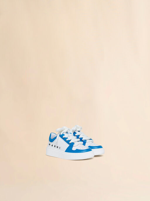 White leather sneaker with side Marni print - Sneakers