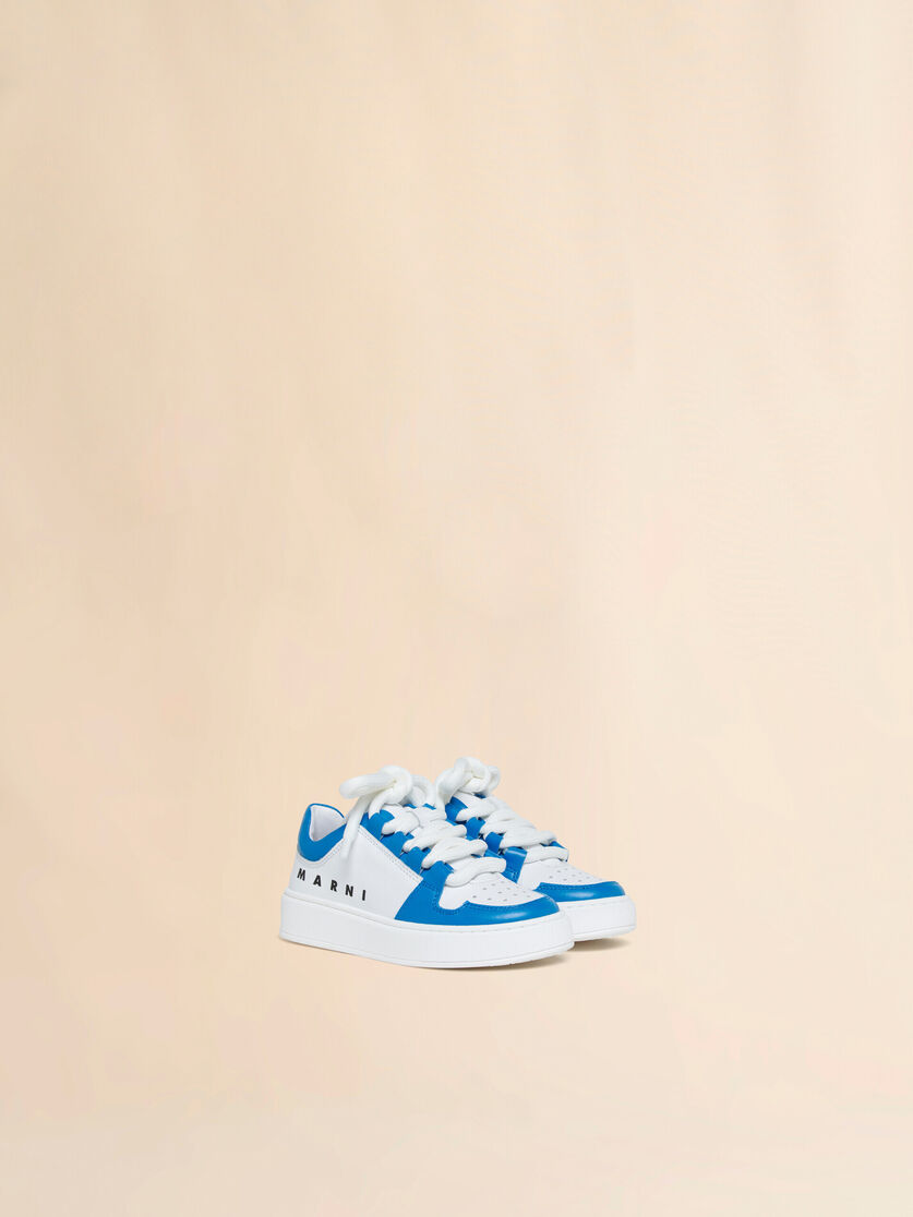 White leather sneaker with side Marni print, Image 2