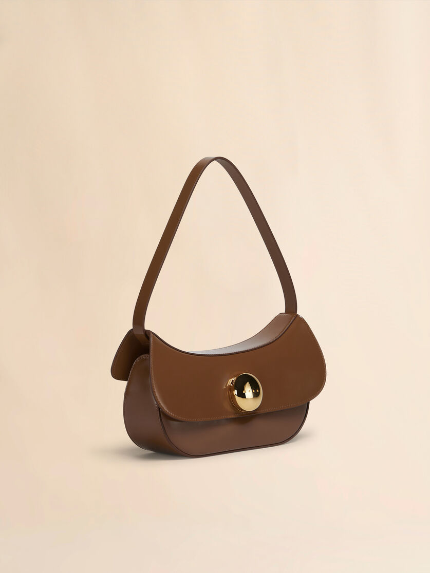 Brown leather Butterfly medium hobo bag - Shoulder Bags - Image 5