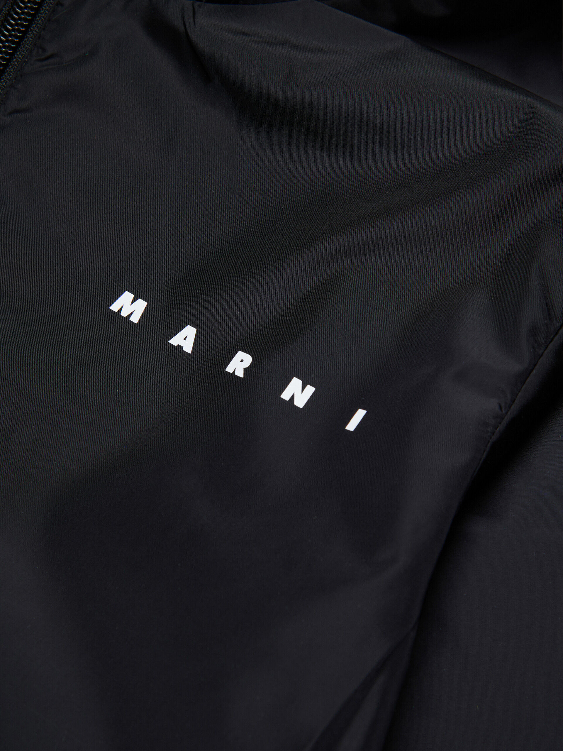Black nylon jacket with Marni print | Marni