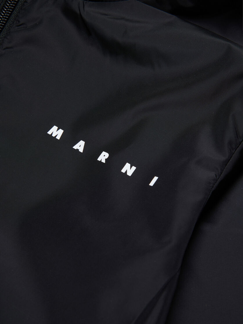Giacca in nylon nero con stampa Marni, Image 4