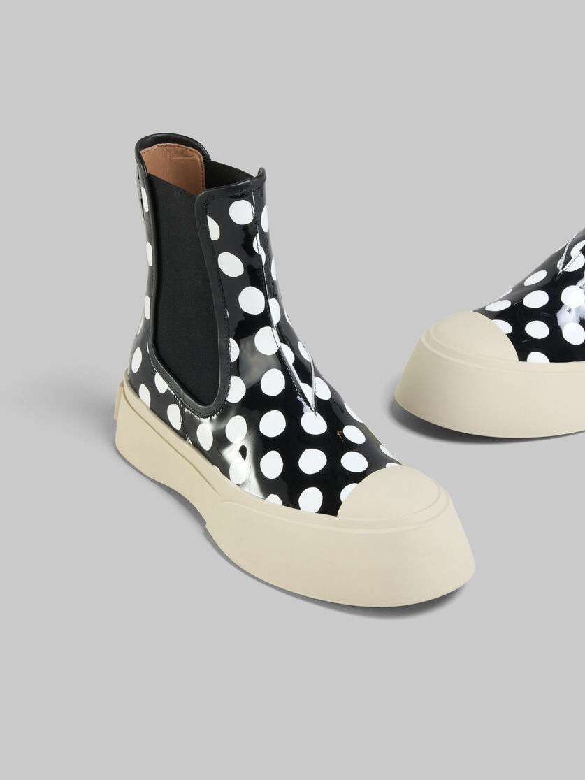 Black and white polka-dot patent leather Pablo Chelsea boot - Boots - Image 5