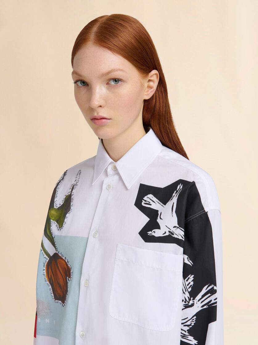 White poplin shirt - Shirts - Image 4