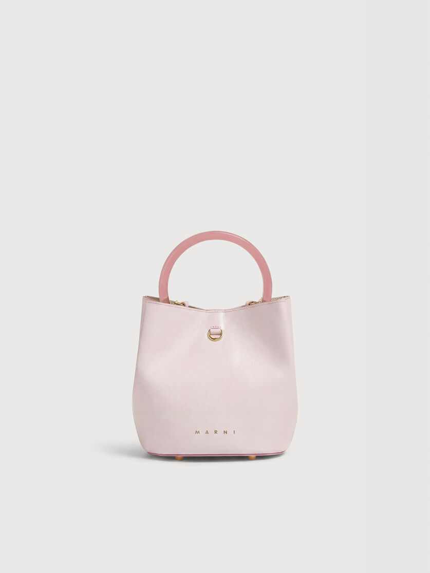 ピンク レザー製 Pannier バケットバッグ, Image 1