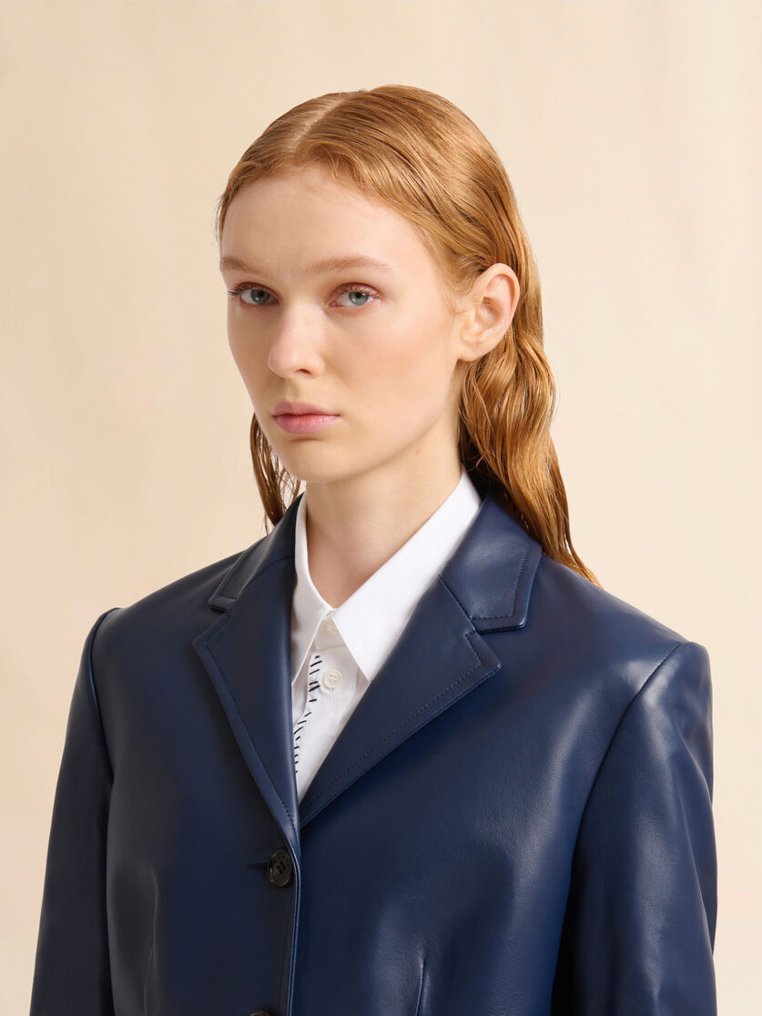 Blue nappa jacket - Jackets - Image 4