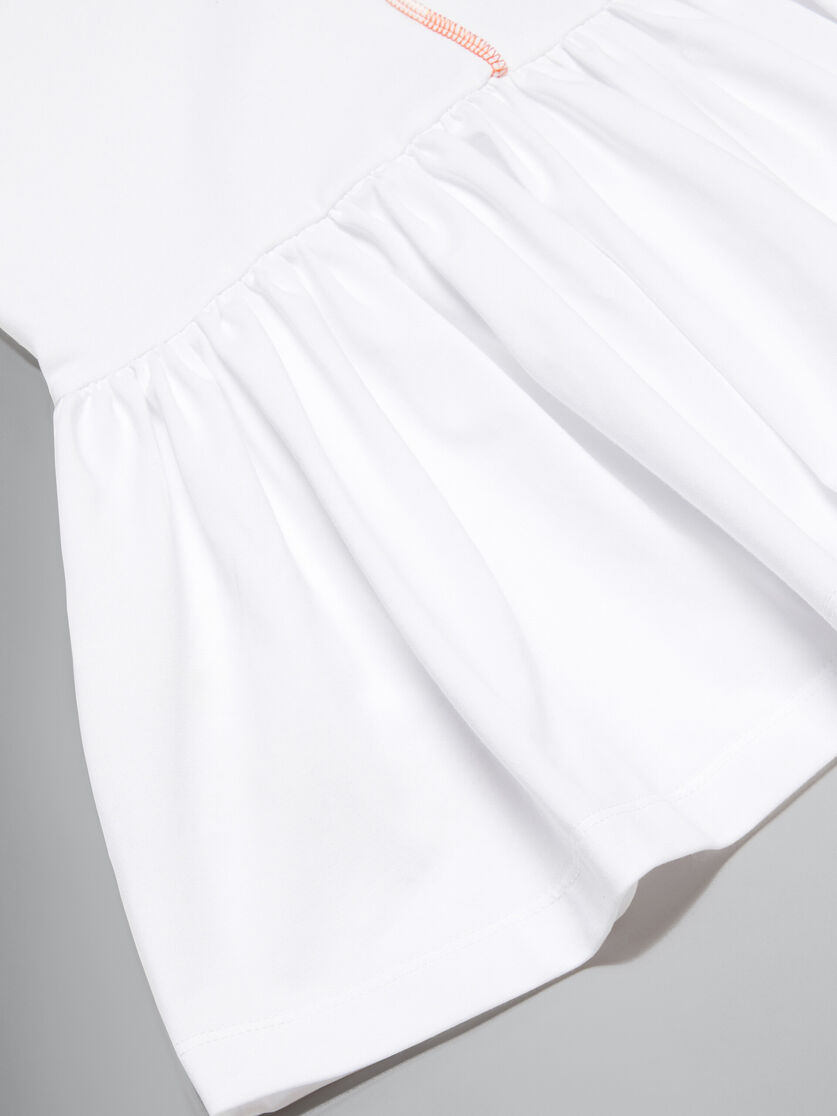 Weißes ärmelloses Kleid mit Ziernähten - Kleider - Image 4