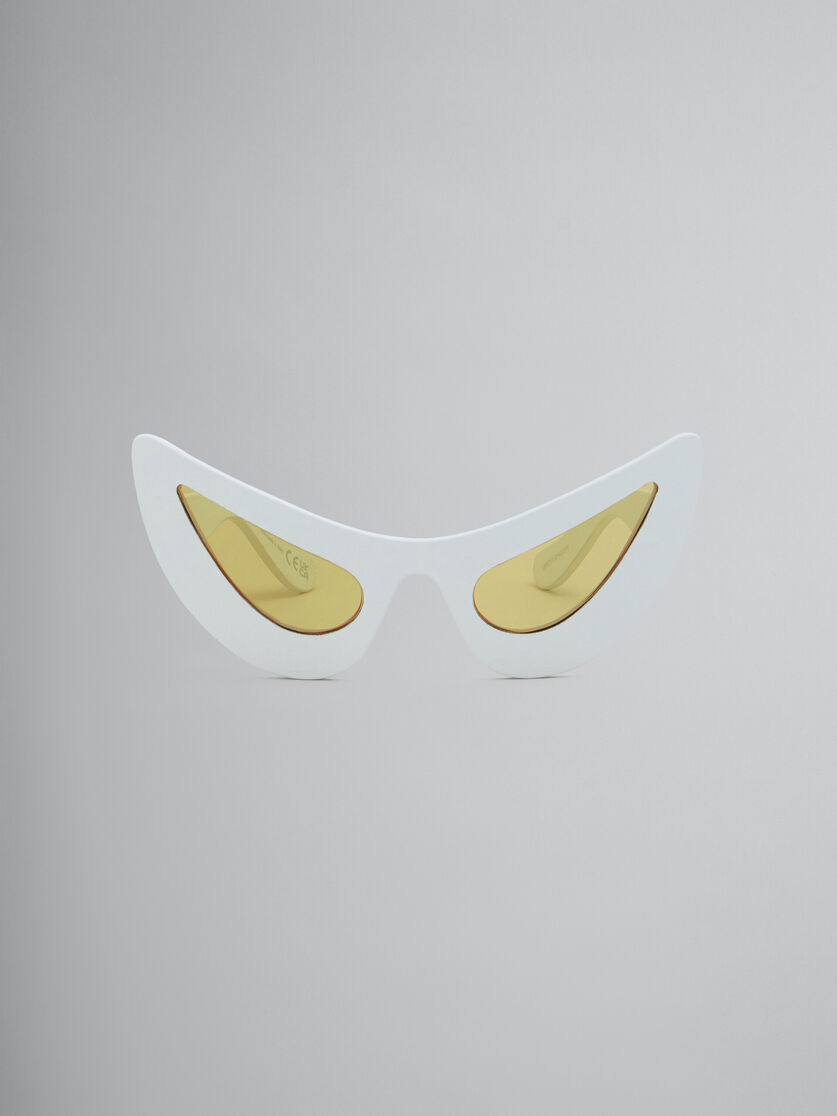 Sonnenbrille Char Dham aus weißem Leder - Optisch - Image 1