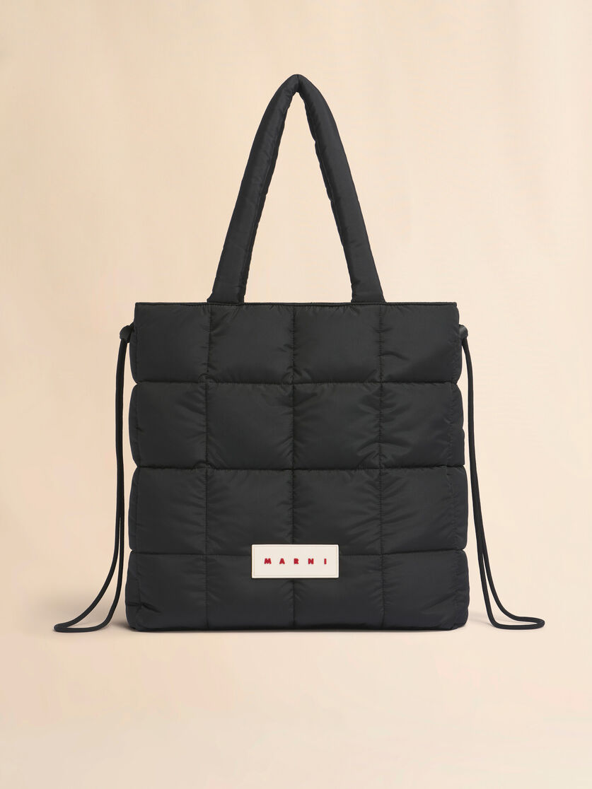 ブラック Puff トートバッグ, Image 1