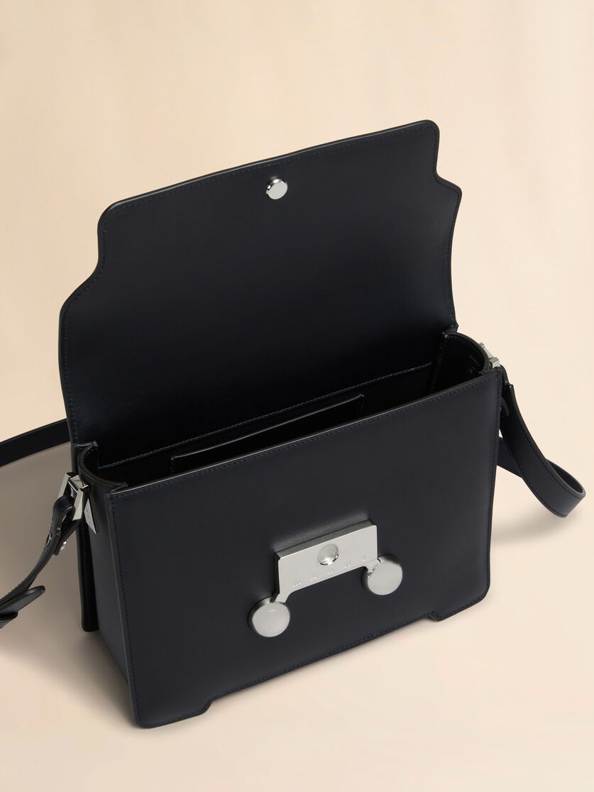 Deep blue leather Trunkaroo medium shoulder bag - Shoulder Bags - Image 4