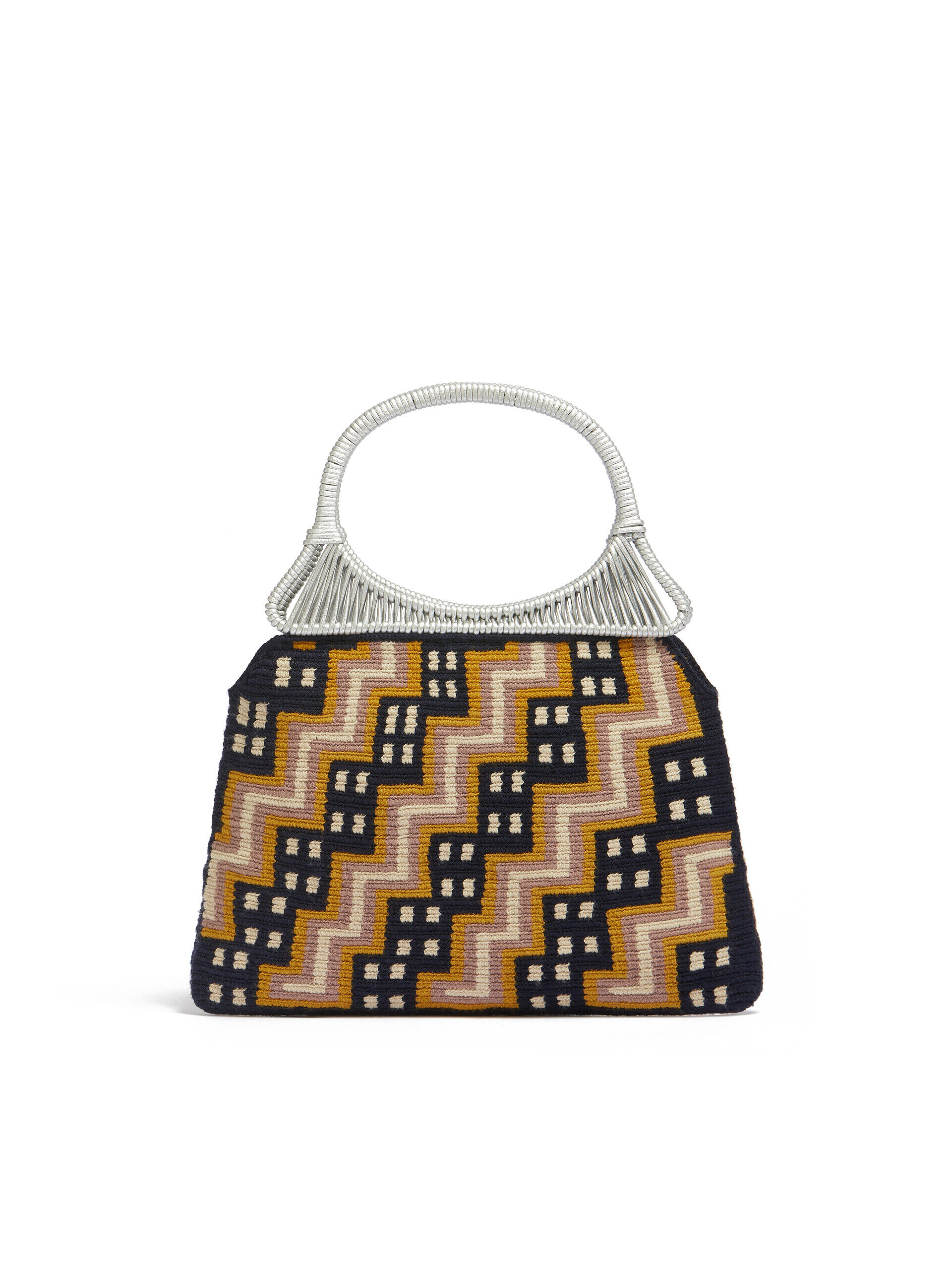 【MARNI】クロシェニット ロゴ ハンドバッグ ＊関税送料込み 中古・古着通販】MARNI (マルニ) クロシェニットバッグ