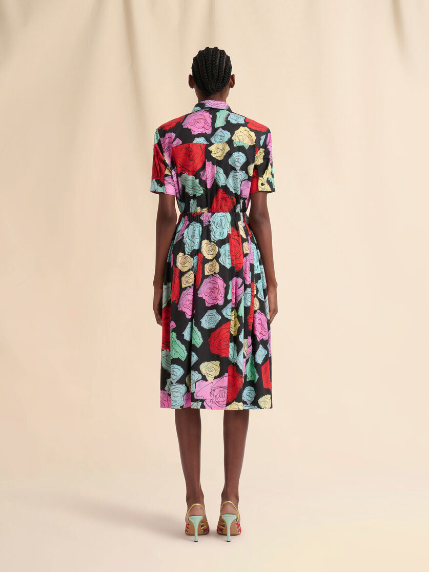 Black poplin panelled skirt with Orion print - Skirts - Image 3