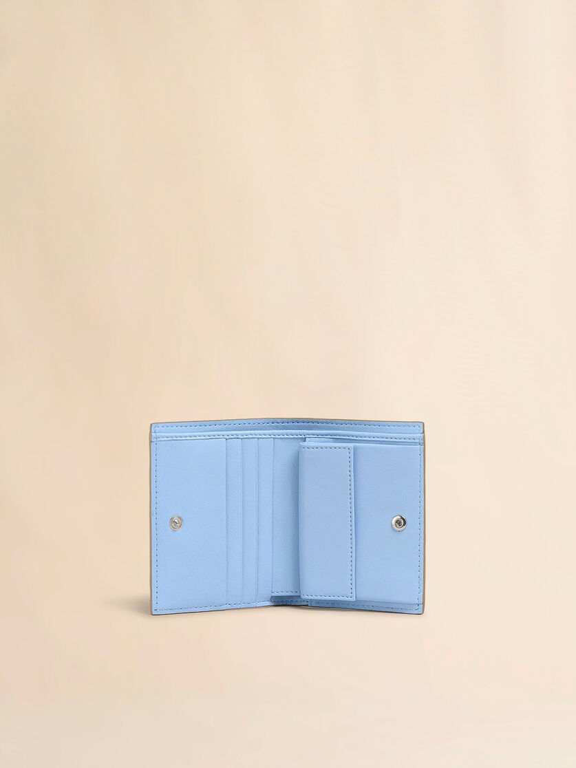 Braune Bi-Fold-Brieftasche aus Leder mit Marni Mending Stickerei - Brieftaschen - Image 2