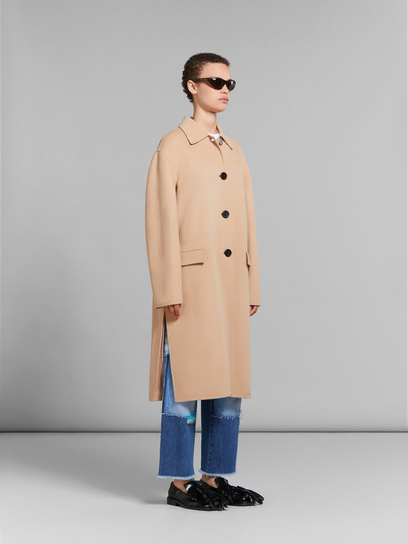 Camel wool and cashmere trench coat - Coats - Image 6