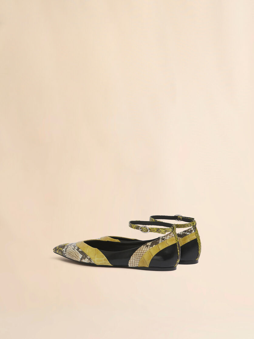 Green leather pointed-toe ballerina - Ballet Shoes - Image 3