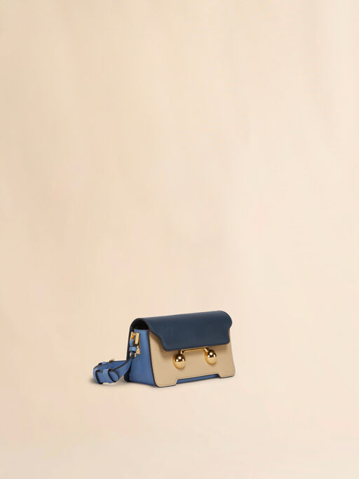 Blue, beige and light blue leather Trunkaroo Mini shoulder Bag - Shoulder Bags