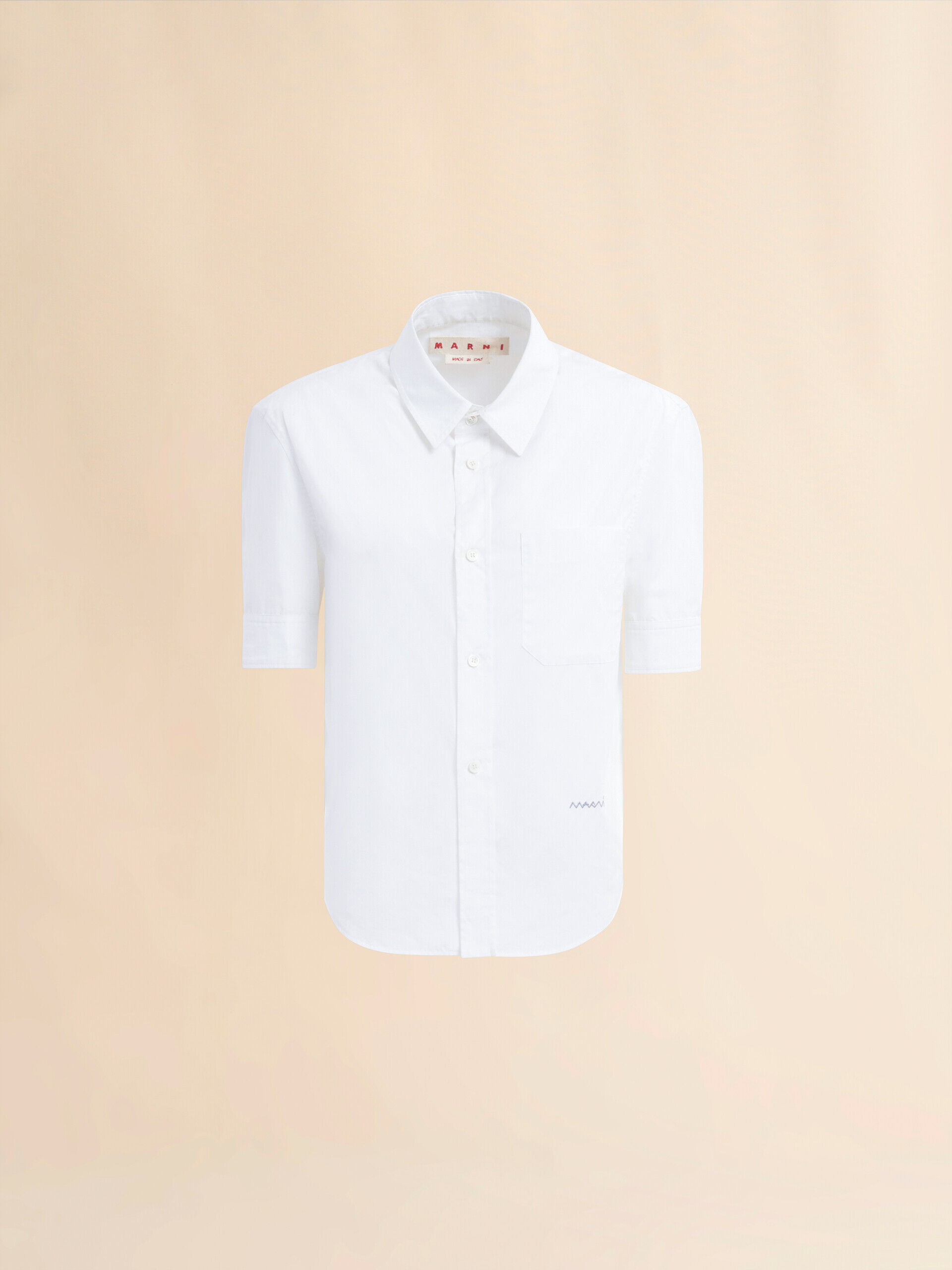 Short sleeved organic cotton shirt with Marni Symbol | Marni