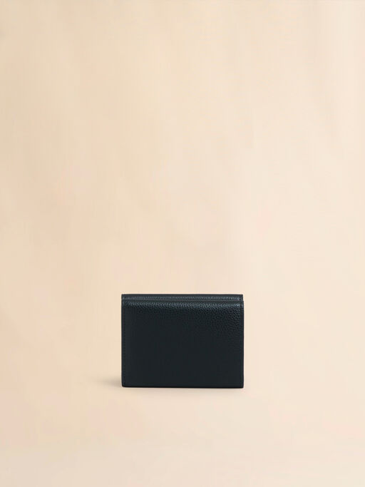 Cartera tríptico de piel negra con bordado Marni Mending - Carteras