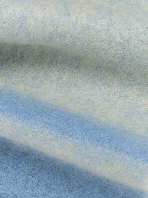 Blue striped alpaca-mohair scarf - Scarves