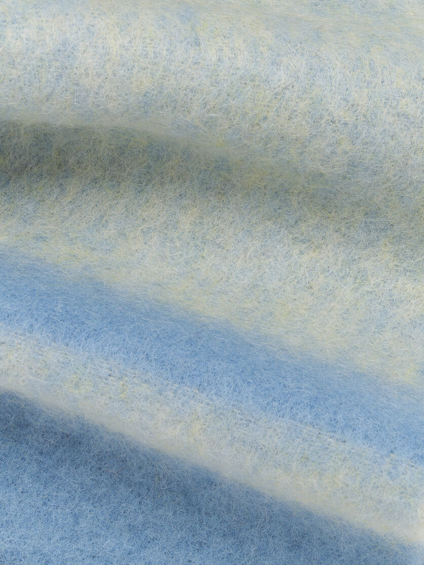 Blue striped alpaca-mohair scarf, Image 2