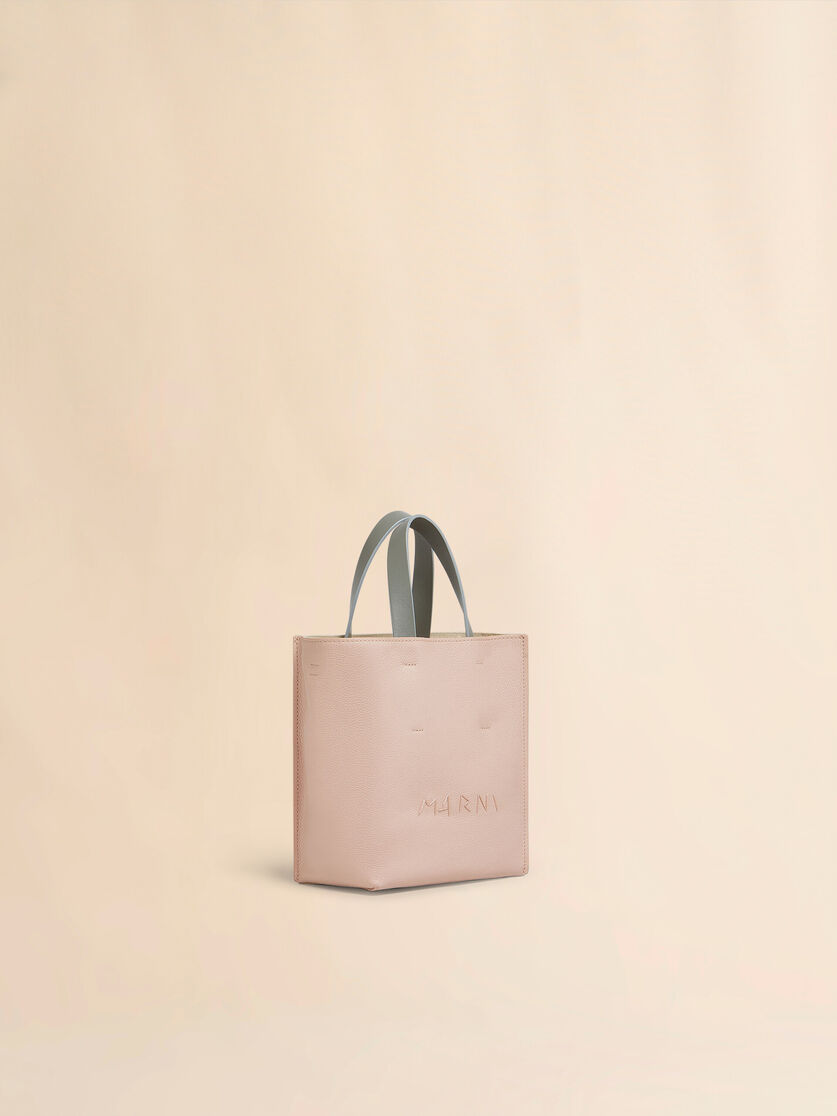 Museo Soft Mini Bag in ivory and brown leather with Marni Mending - Shopping Bags - Image 5