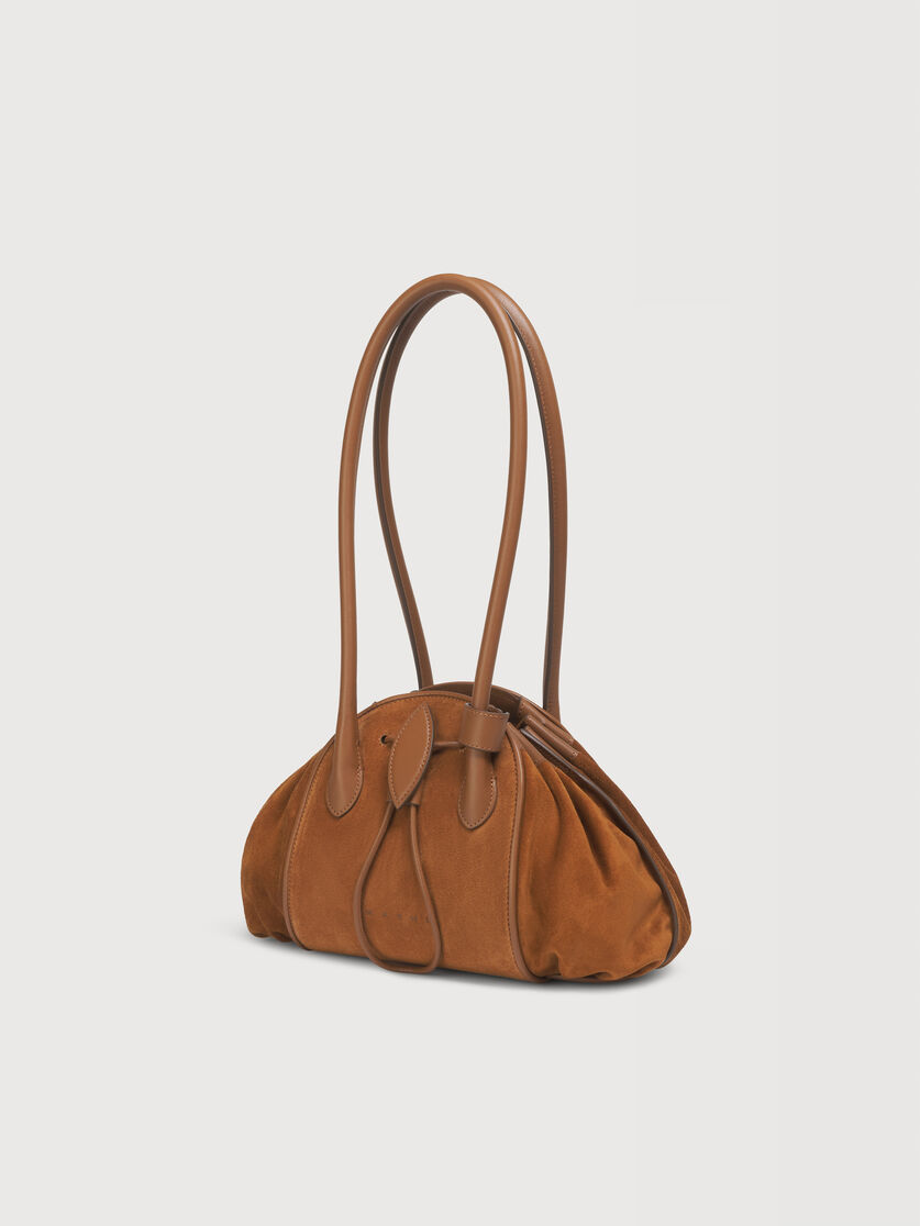 Brown Suede Tulipea Shoulder bag, Image 4