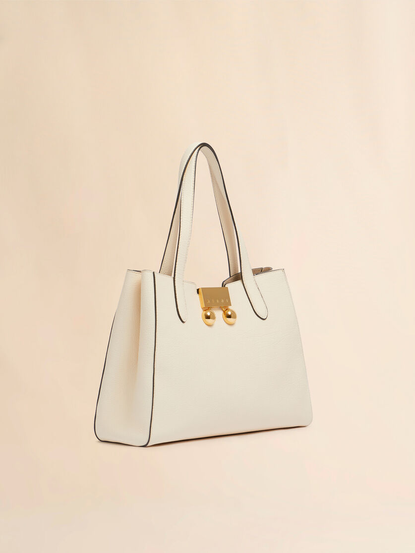 Borsa a mano Trunkaroo Tote piccola in pelle grigia - Borse a mano - Image 5