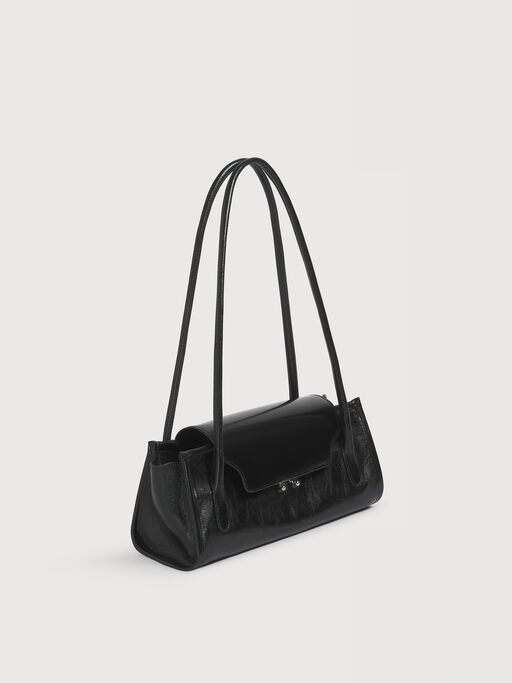 Sac Trunkette en cuir noir - Sacs port&eacute;s &eacute;paule