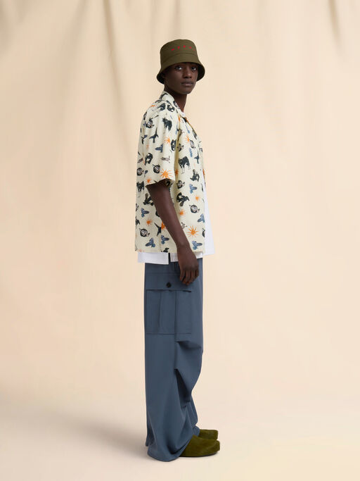 Weißes Oversize-T-Shirt aus Bio-Baumwolle mit Marni-Applikationen - Hemden