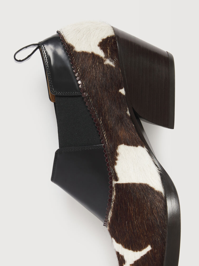 Cow-print ponyhair cowboy low-cut boot, Image 5
