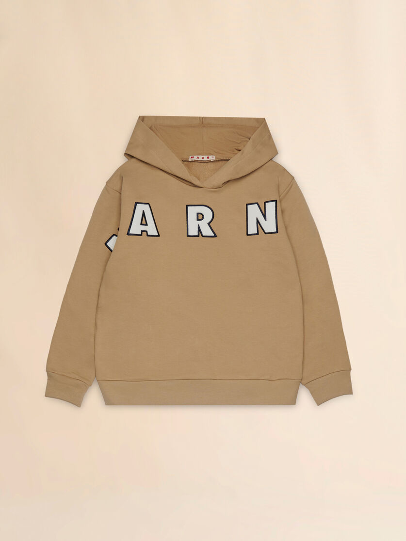 Gray cotton hoodie with Marni patches - Sweaters - Image 1