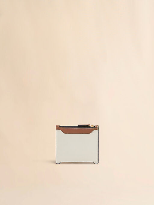 クリーム ブラック ブラウン レザー製 Trunkaroo カードホルダー - 財布