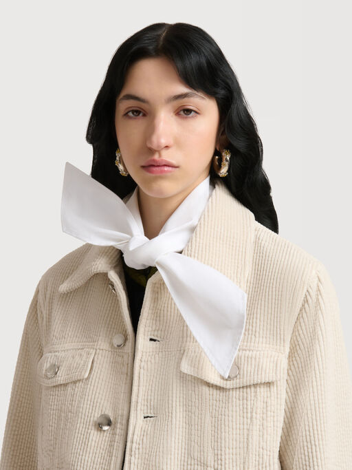Cream corduroy trucker jacket - Jackets