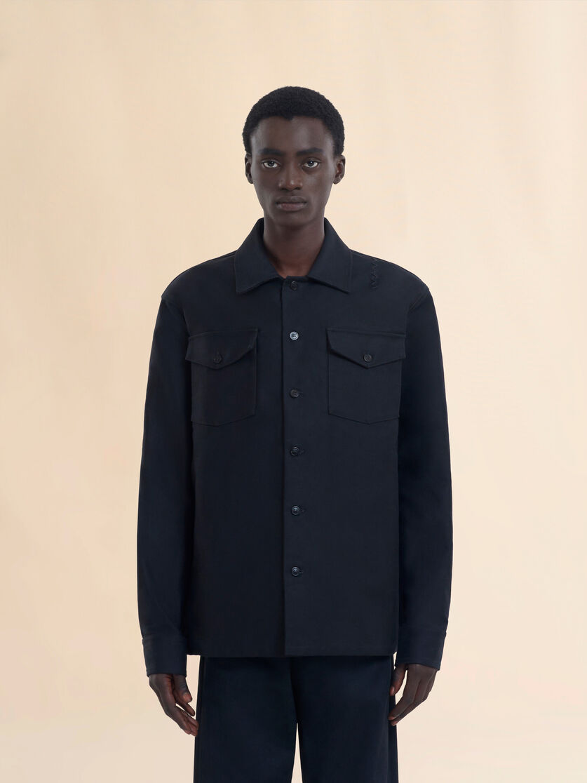 Brown organic cotton satin shirt - Shirts - Image 2