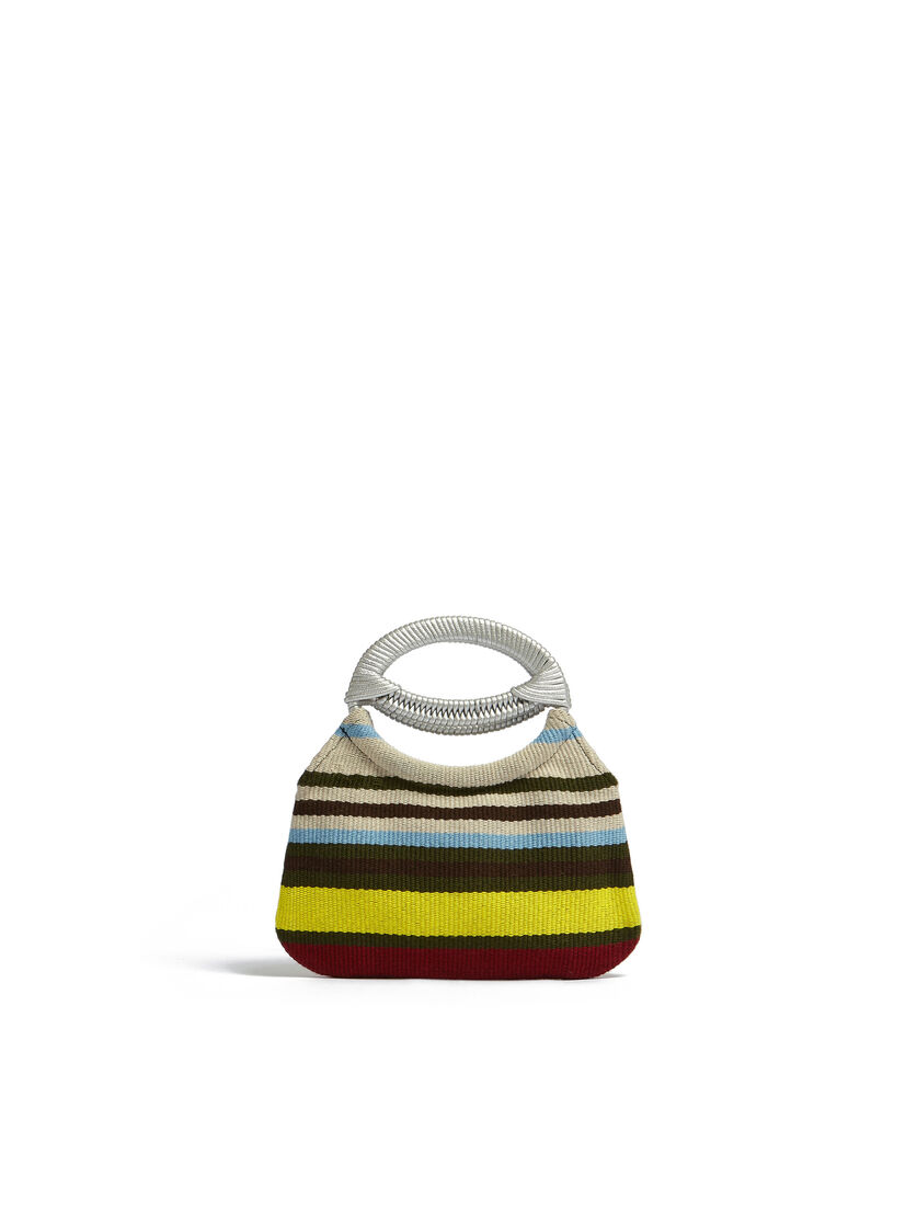 Red Striped Marni Market Mini Boat Bag - Shopping Bags - Image 3