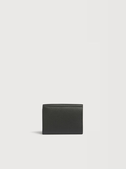 Black leather trifold wallet with Marni Mending - Wallets