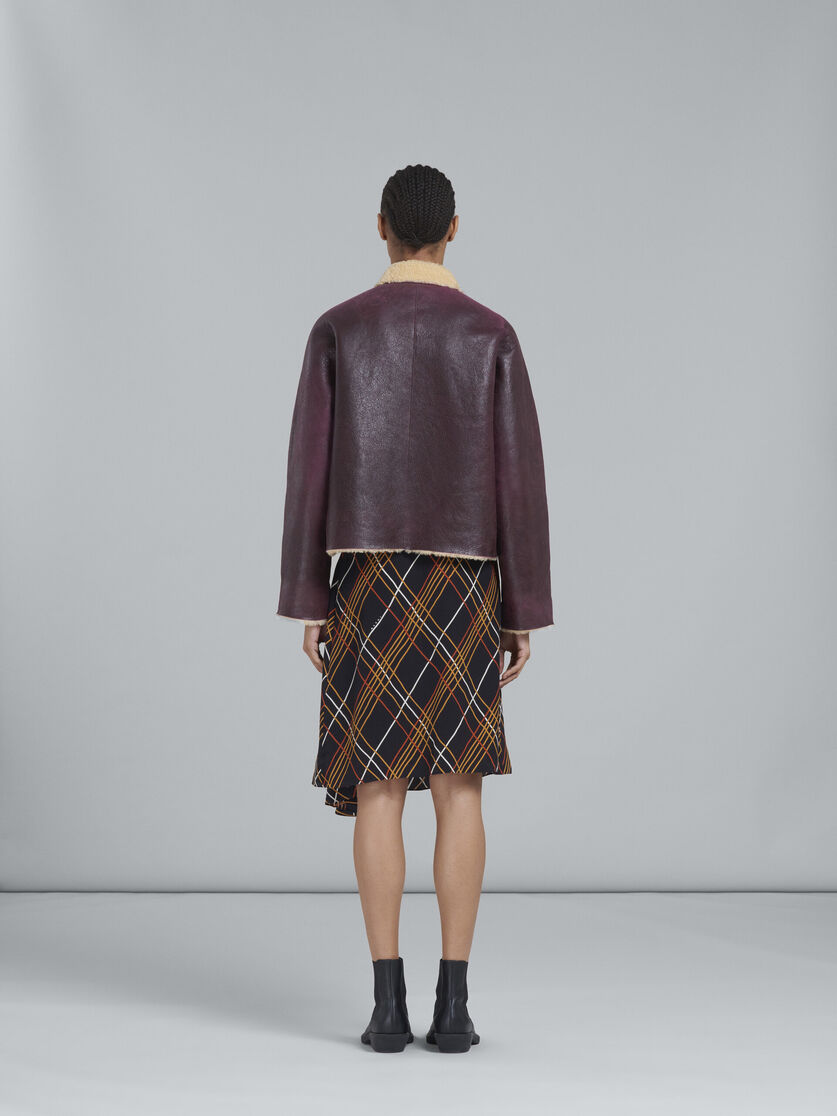 Giacca reversibile in shearling bordeaux - Giacche - Image 3