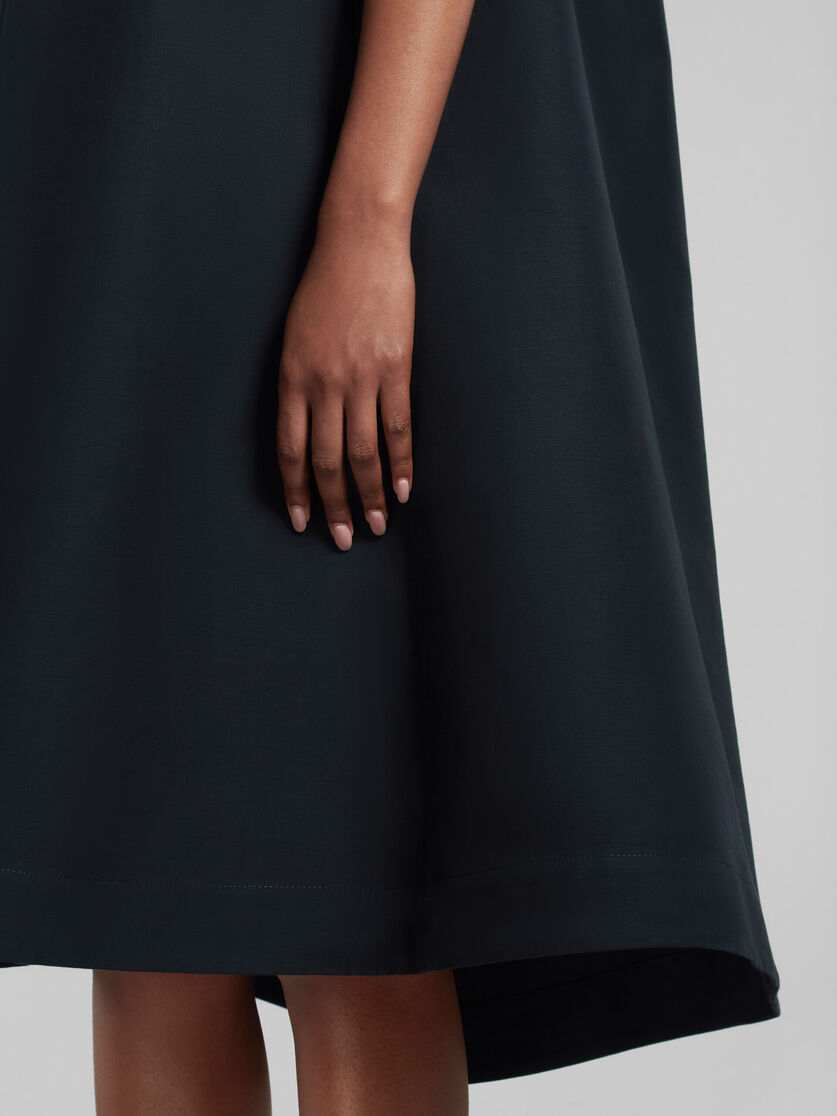 Black cotton cady cocoon dress - Dresses - Image 5