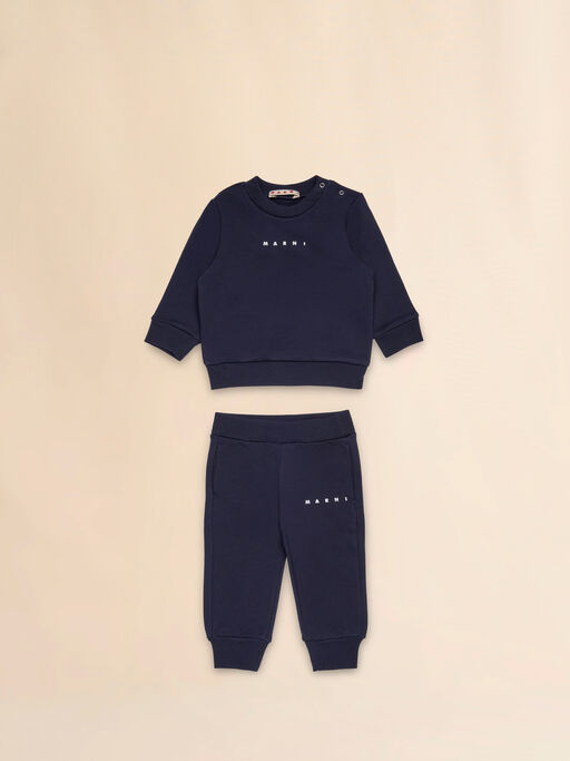 Dark blue fleece tracksuit set - Pants