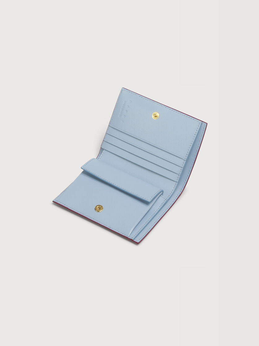 バーガンディ レザー Marni Mending 二つ折りウォレット, Image 4