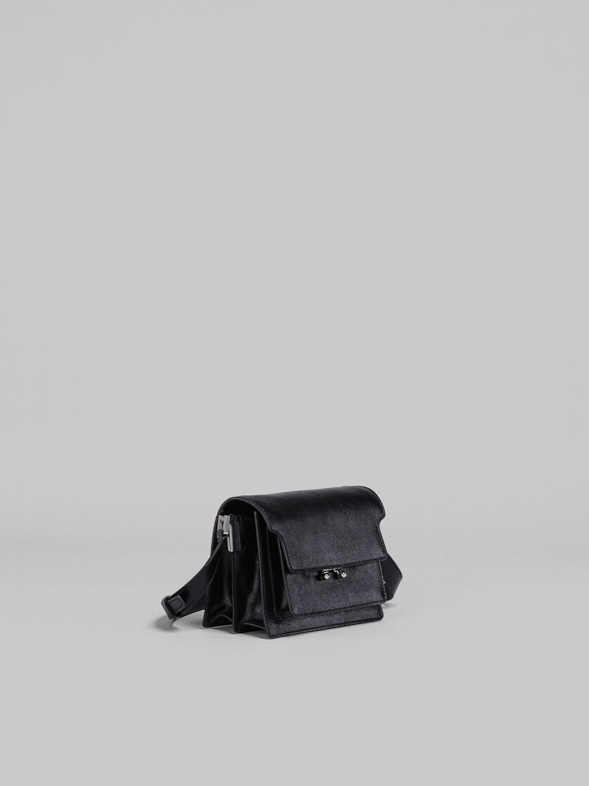 Marni Trunk Large Leather Shoulder Bag in Black