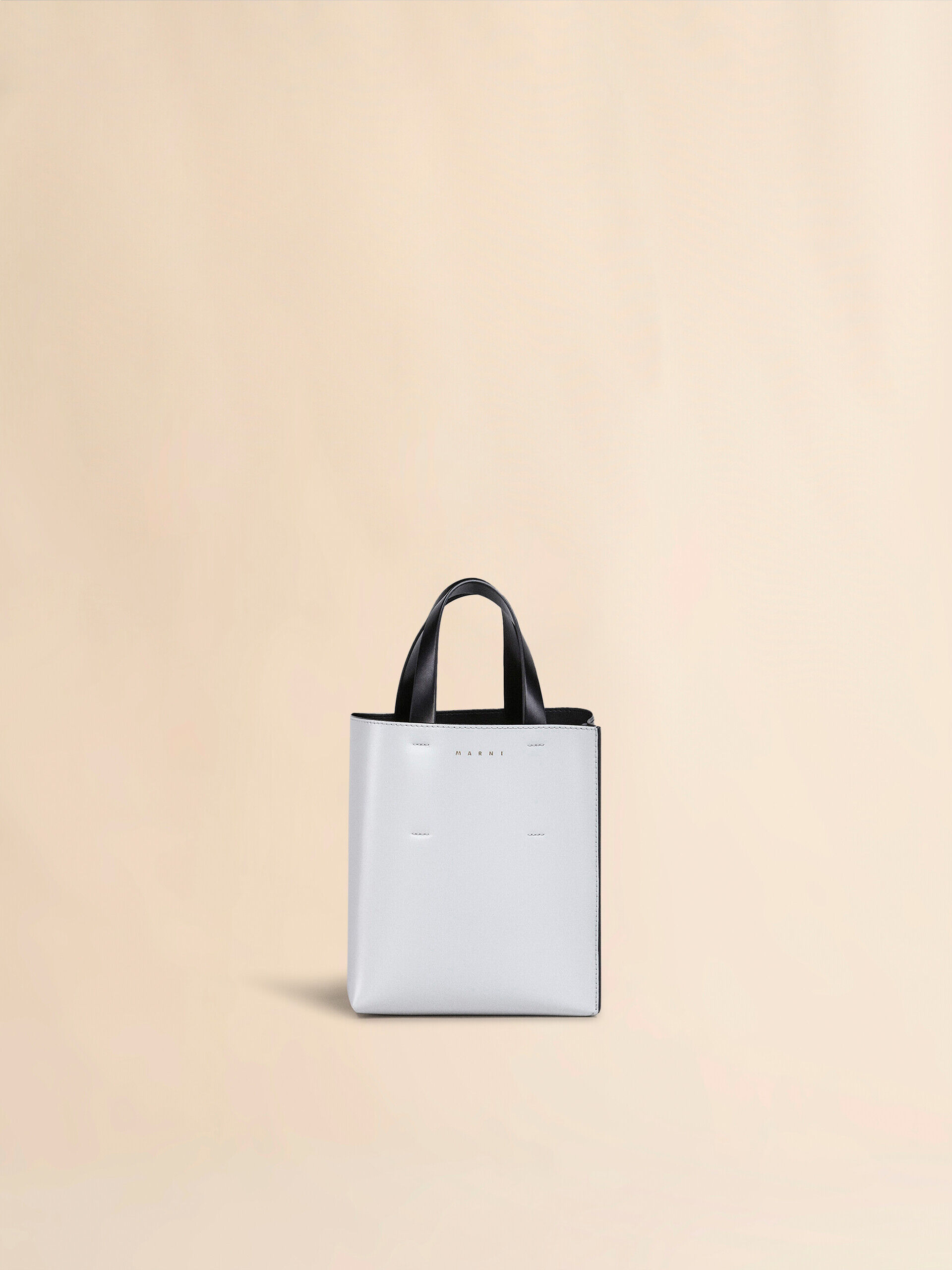 ホワイト&ブラック レザーMUSEOミニバッグ | Marni