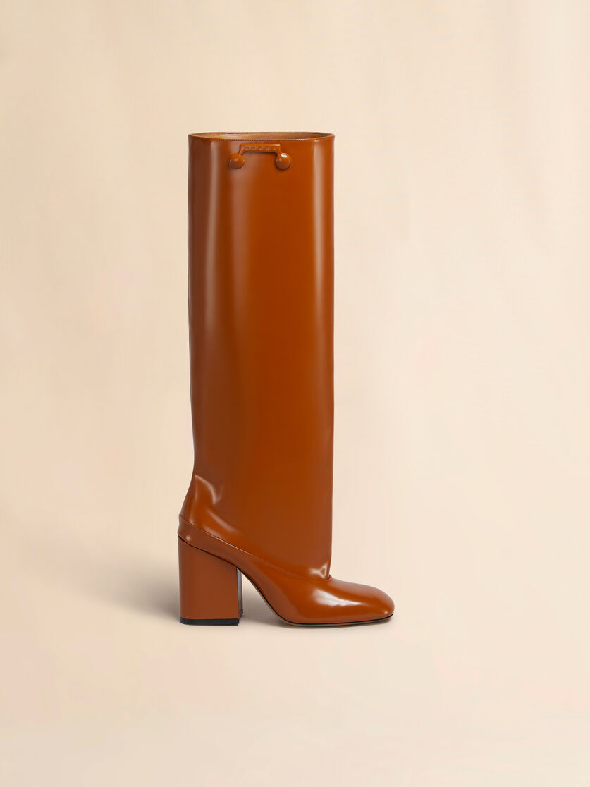 Brown leather Trunkaroo knee-high boot - Boots - Image 1