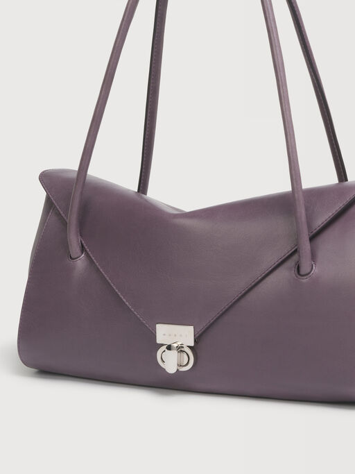 Purple leather E/W shoulder bag - Shoulder Bags