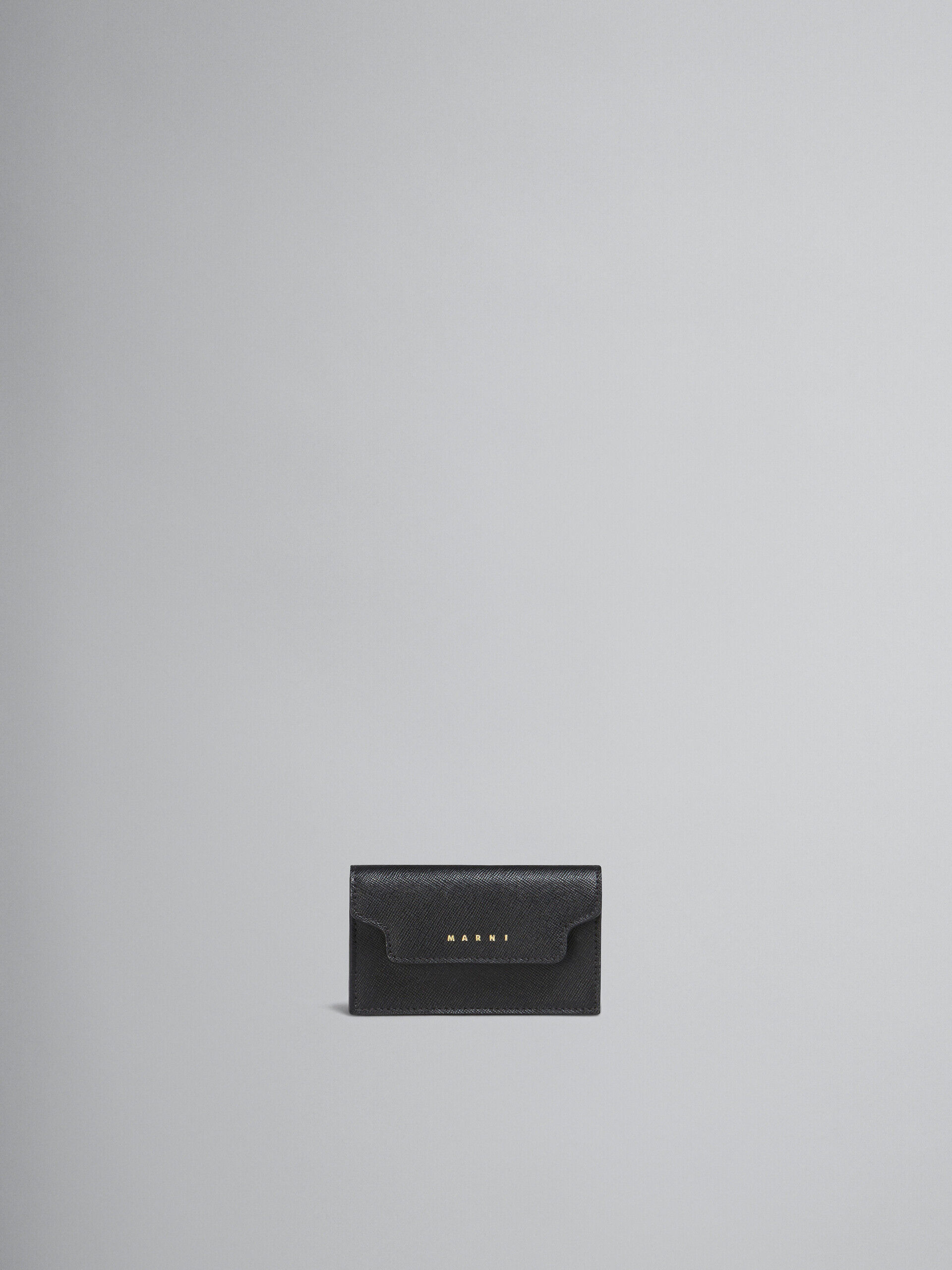 ブラック サフィアーノレザー製 ビジネスカードケース | Marni