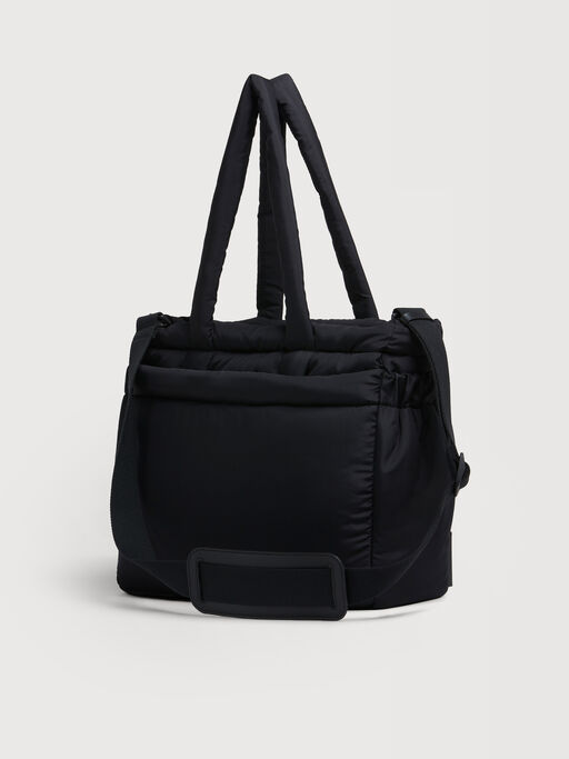 Tote bag Puff E/W de tejido t&eacute;cnico negro - Bolsos shopper