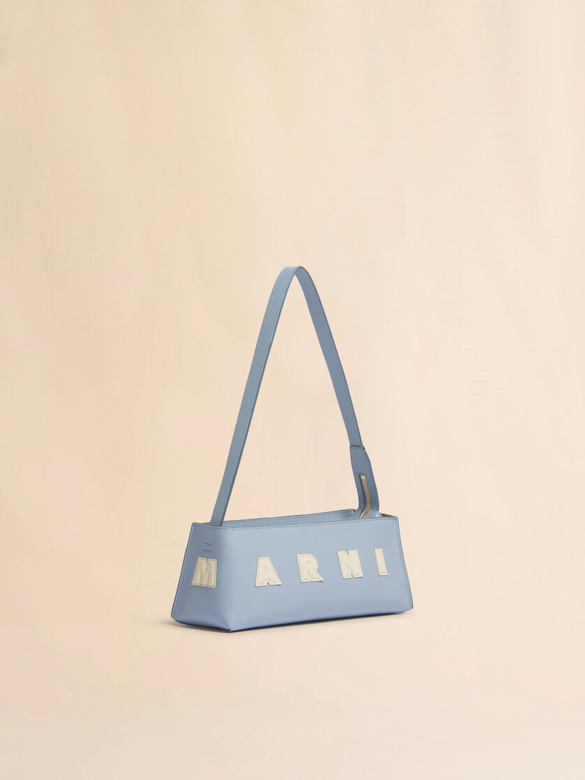 ブルー レザー製 Museo バゲットバッグ, Image 1