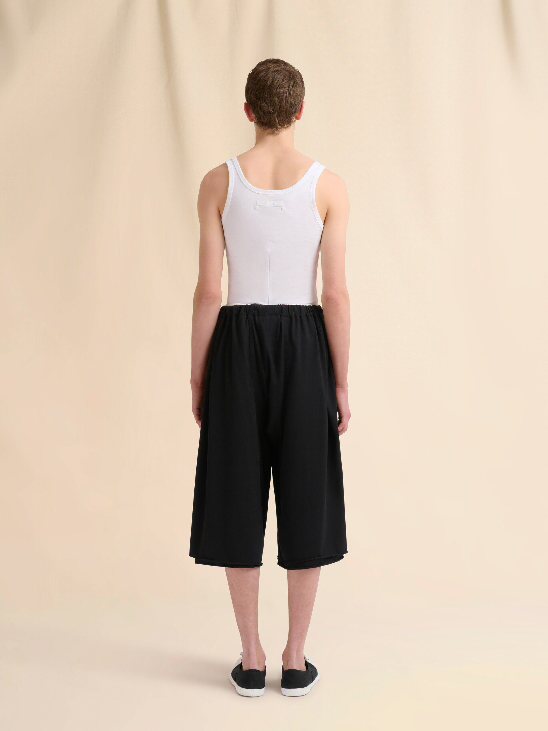 送料込/関税込■MARNI■プリントシルクパラッツォパンツ セール】 シルクネップヘリンボーン ワイドパンツ （その他