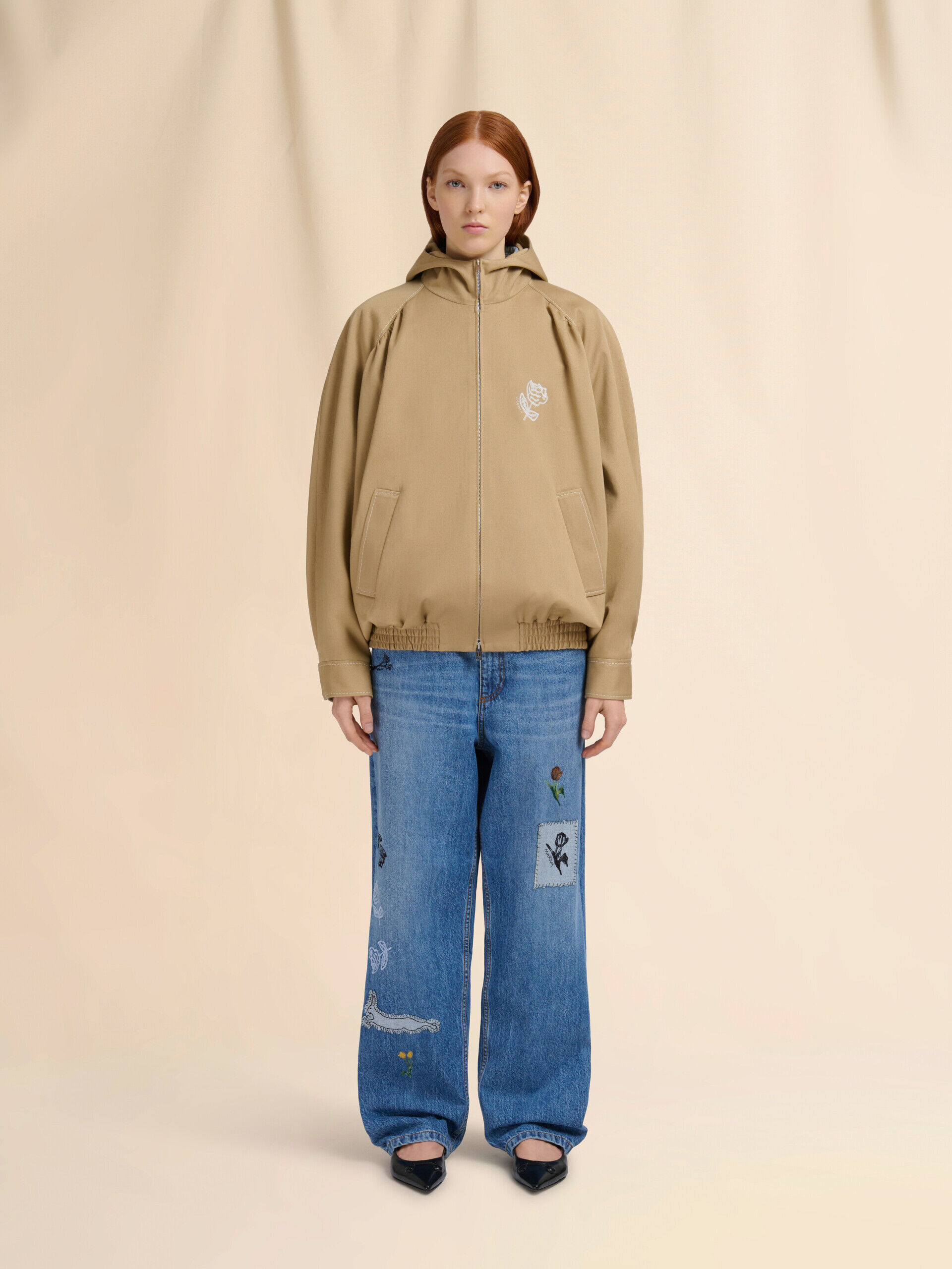 ジャケット MARNI FW25 JACKET (GIMA0294SUTW839 00N99) Brown drill bomber jacket | Marni