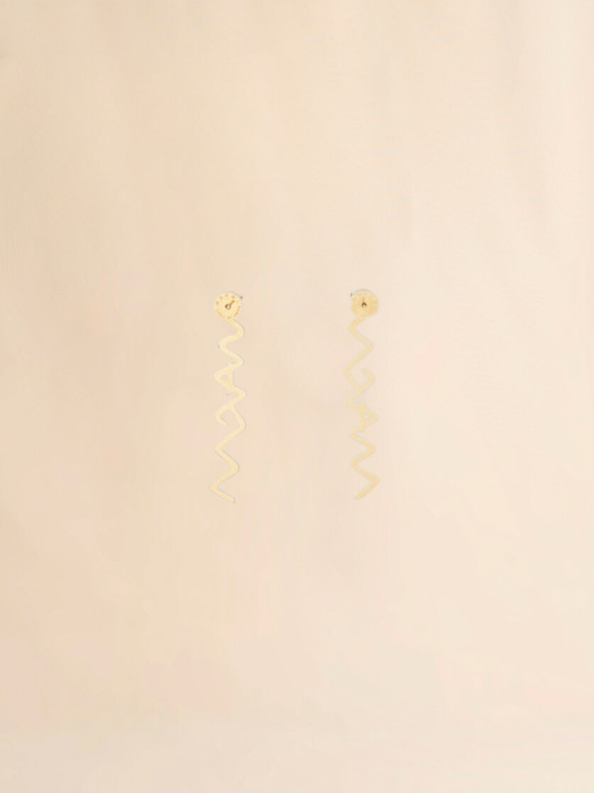 Rhinestone pavé Marni Symbol drop earrings - Earrings - Image 2