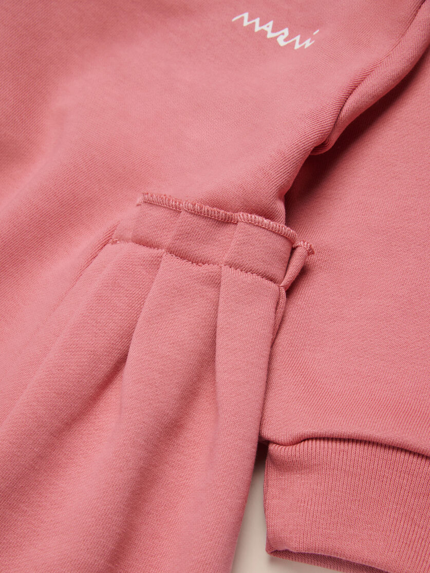 Pink cotton sweat dress with Marni Symbol print - Dresses - Image 4